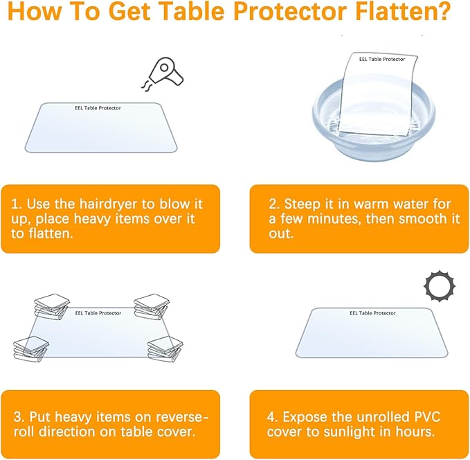 38 Inch Round Clear Table Protector Tablecloth Cover Desk Top Pad Mat for Glass Furniture Coffee Marble End Bed Sofa Side Bistro Bar Corner Night Stand Dinner Dining Room Table Thick Plastic PVC Vinyl