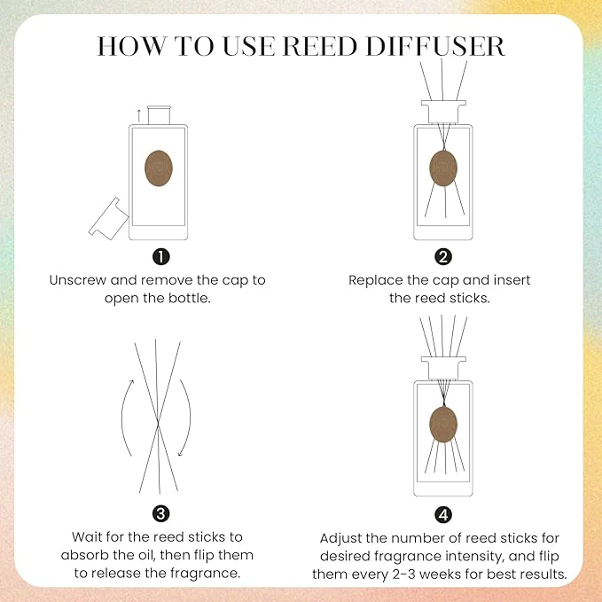 M&SENSE 6.3 oz Large Reed Diffuser Set | Magical Oriental Scent Oil Diffuser with Sticks | Hotel Collection Non-Toxic Essential Oil |for Bedroom Bathroom Living Room