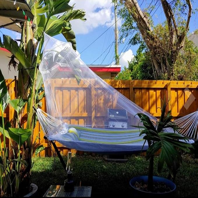 Eimilaly Bed Canopy Mosquito Net, Bed Canopy for Girls Room Decor - Insect Protection Hanging Canopy for Adults, Babies, Outdoor Camping, White/No Opening