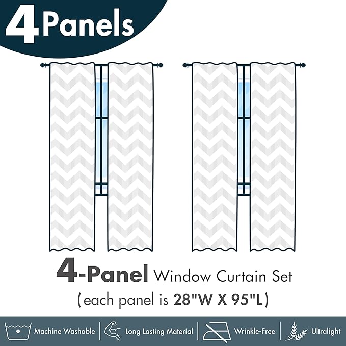 Ambesonne Paisley Window Curtains Pack of 2, Delicate Bohemian Leafy Motives on Stripes in Neutral Muted Colors, Lightweight Set with Rod Pocket, 4 Panels of - 28" x 95", Warm Taupe Ivory and Sepia