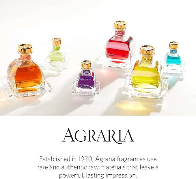AGRARIA Monique Lhuillier Limone Scented AirEssence Diffuser, 7.4 Ounces with Reeds and Flowers