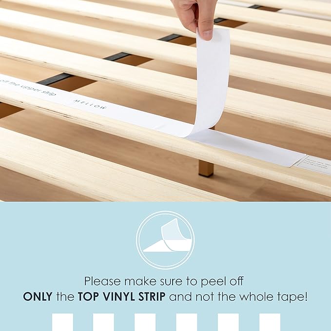 Mellow Naturalista Classic 12-Inch Solid Wood Platform Bed | Wooden Slats, No Box Spring Needed, Easy Assembly | Twin, Cherry
