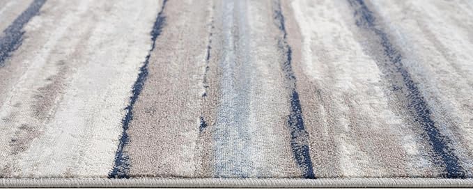 RUG BRANCH Havana 8' x 11' (7'9" X 10'8") Scandinavian Indoor Area Rug, Contemporary, Blue Brown - Living Room, Bedroom, Dining Room, and Kitchen