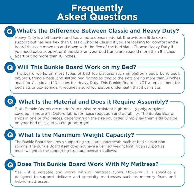 Meliusly Premium 10mm Bunkie Board Full Size (54x75'') Patent Pending Low Profile Bed Board Design - Breathable, Noise Minimizing, Moisture Resistant Bunkieboards, Low Profile Bed Support