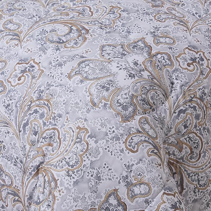 Paisley Comforter Set Twin Size with Sheets Bed in a Bag β Deep Pocket Fitted Sheet with Elastic Corners, Cozy Comforter, Pillowcases & Shams β Soft Microfiber All Season Bedding β Machine Washable