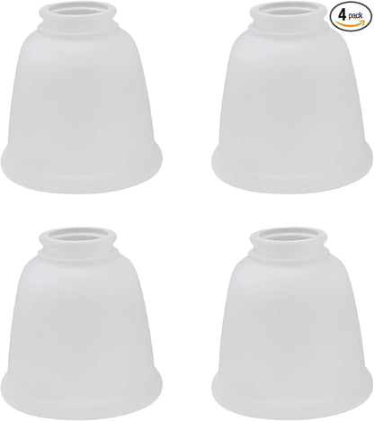 Aspen Creative 23045-4 Transitional Style Bell Shaped Frosted Replacement Glass Shade, 2-1/8" Fitter Size, 4-5/8" high x 4-5/8" diameter, 4 Pack