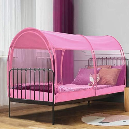 LEEDOR Bed Tent Dream Tents Bed Canopy Shelter Cabin Indoor Privacy Warm Breathable Pop Up Twin/Full/Queen for Kids and Adult Patent Pending(Mattress Not Included)