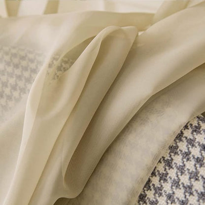 MIULEE Window Scarf for Party Voile Curtain Scarf Sheer Window Valance Draping Fabric for Wedding Arch Ceremony Canopy Bed, Swag Curtain Window Treatment One Panel, 54 x 144 Inches Long, Beige