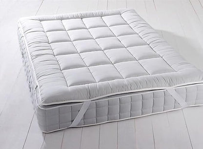 Royal Hotel Bedding Mattress Topper, King, 2 Inches Hypoallergenic Overfilled Down Alternative Anchor Bands Mattress Topper