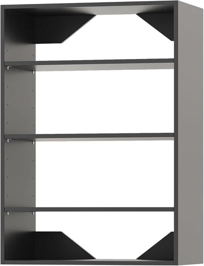 ROOMTEC 31.5" Shelf Short Tower Closet Unit, Modular Closet System with Shelf, Wardrobe Organizer for Bedroom or Walk-in Closet, Wall Mounted, Customizable Clothes Storage Unit, Black