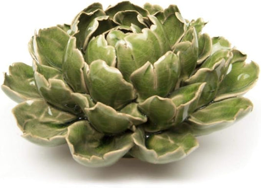 CHIVE ‘Coral’ Decorative Ceramic Flower — Beautiful & Unique Tablescape Piece — Large Floral Green Flower
