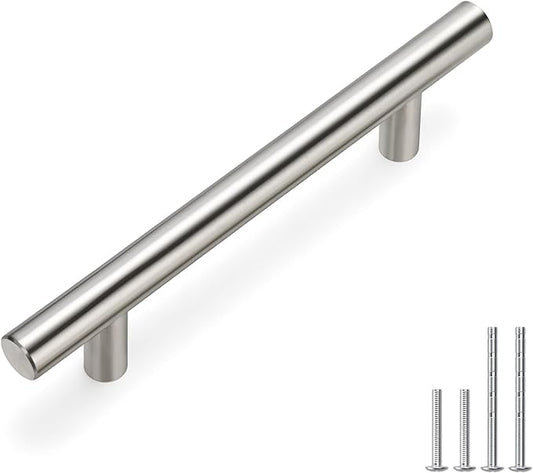 homdiy Kitchen Cabinet Pulls Cabinet Hardware -HD201BSS 1Pack 3-1/2in(90mm) Hole Centers Bathroom Cabinet Handles