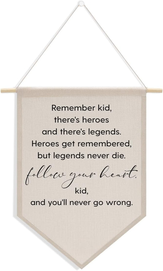 Inspirational Gifts Ideas Sports Room Decor Boys Room Wall Art Baseball Sign Baby Banner Gift Shower Canvas Hanging Flag Banner Wall Sign Decor Gift for Nursery Bedroom Playroom Front Door Boy Girls