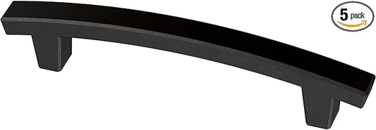 Franklin Brass (5-Pack) – Matte Black Cabinet Handles, 4 Inch Hole Center, Pulls for Drawers, Kitchen Cabinet Door, Dressers | Pierce