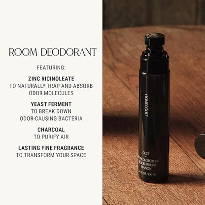 Homecourt Room Deodorant, Natural Room Spray, Fine Fragrance of Rose & Vanilla, For Kitchen, Bathroom & more, Clean Formula, Steeped Rose, 3.4 oz