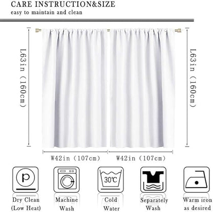 Fantasy Norse Viking Curtains - Cool Gothic Vintage Vikings Mystical Symbol Eagle Thermal Insulated Blackout Curtains - Rod Pocket Window Treatment Drapes for Bedroom 2 Panels 63L x 42W