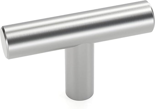 LONTAN 100 Pack Brushed Nickel Cabinet Knobs for Dresser Drawers LS201BSS Kitchen Cabinet Knobs Brushed Nickel Cabinet Pulls Modern Drawer Knobs