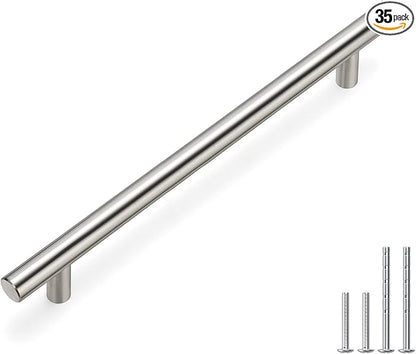homdiy (35Pack) Brushed Nickel Cabinet Pulls - 7-1/2in Hole Centers Pulls Stainless Steel Kitchen Cabinet Handles Modern Drawer Pulls for Dresser Drawer Pulls