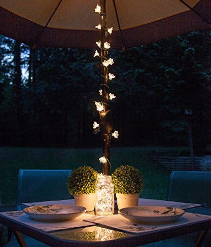 Magicnight Solar Mini Teeny Tiny Lights,Starry String Light for Garden Fairy,Tree,Railing,Arbor,Fence,16 Feet 50LEDs,2 Pack,Warm White