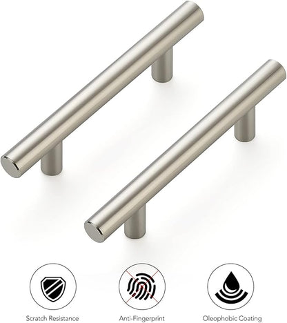 Ravinte 6 Pack 5 inch Kitchen Cabinet Handles Cabinet Pulls Brushed Nickel Stainless Steel Kitchen Drawer Pulls Cupboard Handles 3" Hole Center