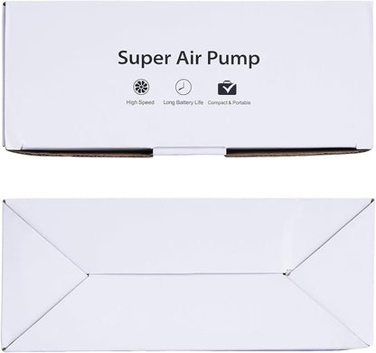 Air Mattress Pump, Rechargeable 6000mAh Portable Air Pump, Quick-Fill Electric Air Inflator Deflator for Outdoor Camping Inflatable Bed Pool Boat Float Raft Swimming Rings Vacuum Bag