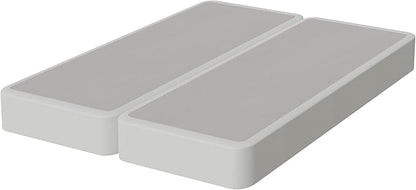 Nutan Inch Sturdy Box Spring for Mattress Support-Durable and Fully Assembled, Natural Wood Full, White, 8" Foundation