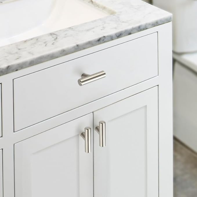 JOY DECOR 60 Pack Cabinet Knobs, Brushed Nickel Cabinet Handles, 2in Kitchen Cabient Knobs, Single Hole Drawer Knobs for Dresser Drawers
