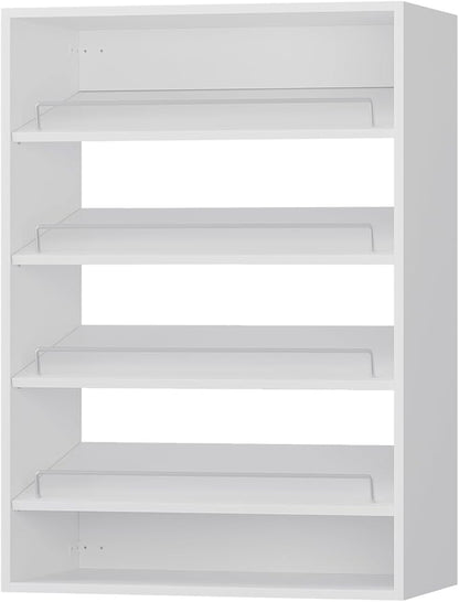 ROOMTEC 19.5" Shoe Shelf Short Tower Closet Unit, Modular Closet System with Shelf, Wardrobe Organizer for Bedroom or Walk-in Closet, Wall Mounted, Customizable Clothes Storage Unit, White