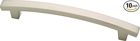 Franklin Brass (10-Pack) – Brushed Nickel Cabinet Handles, 5-1/16 Inch Hole Center, Pulls for Drawers, Kitchen Cabinet Door, Dressers | Pierce