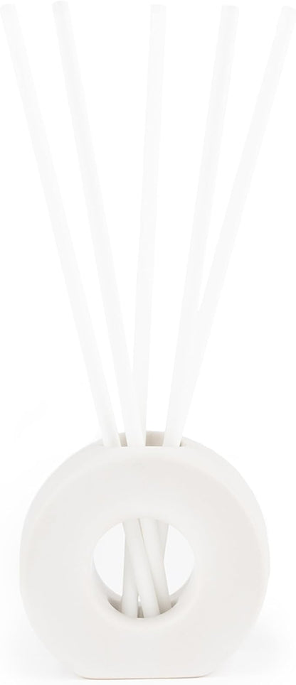 ScentAir Infused Liquidless Reeds | Includes 25 Flameless Reeds and 1 Decorative Vase, White | Essential Oil Aroma Diffuser Sticks | Fresh Spa Scents | Amazon Exclusive | Lush Bamboo