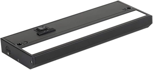 LED Under Cabinet Lighting Hardwired - 3CCT 9 Inch Black Finish - Undercabinet Lights for Kitchen - Linkable Undercounter Dimmable Plug in Light or Hard Wired - Under Counter Fixture Direct Wire