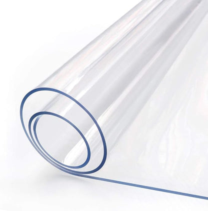 48 x 104 Inch 4FT Clear Plastic Dining Table Protector Tablecloth Desk Pad Mat Wooden Furniture Coffee Glass End Side Bar Table Cloths Top Protection Countertop Cover Waterproof Rectangular PVC Vinyl