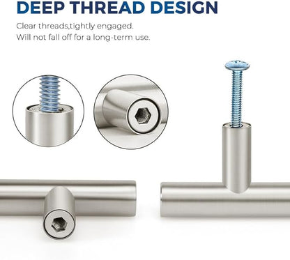 JOY DECOR 45 Pack Cabinet Knobs, Brushed Nickel Cabinet Handles, 2in Kitchen Cabient Knobs, Single Hole Drawer Knobs for Dresser Drawers