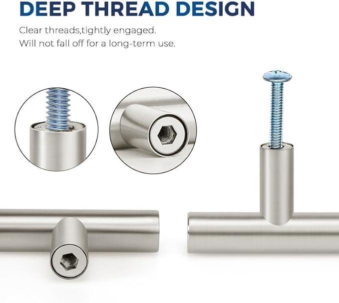 JOY DECOR 30 Pack Cabinet Knobs, Brushed Nickel Cabinet Handles, 2in Kitchen Cabient Knobs, Single Hole Drawer Knobs for Dresser Drawers