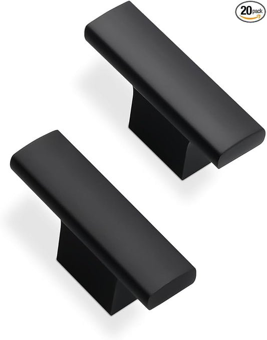 20 Pack Kitchen Cabinet Knobs Matte Black Cabinet Knobs Black Drawer Knobs Solid Kitchen Hardware