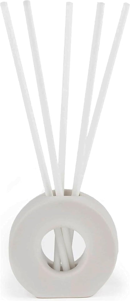 ScentAir Infused Liquidless Reeds | Includes 25 Flameless Reeds and 1 Decorative Vase, White | Essential Oil Aroma Diffuser Sticks | Fresh Spa Scents | Gifting Fragrance | Asian Garden