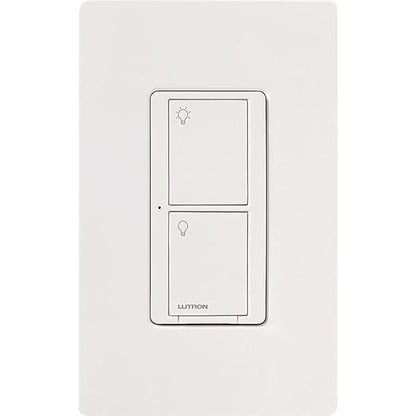 Lutron Caseta Original Smart Light Switch (Lutron Smart Hub Required), for Home, LED Lights, and Fans, 6 Amp, Single-Pole/3-Way, Neutral Required, PD-6ANS-WH, White