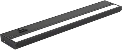 LED Under Cabinet Lighting Hardwired - 3CCT 18 Inch Black Finish - Undercabinet Lights for Kitchen - Linkable Undercounter Dimmable Plug in Light or Hard Wired - Under Counter Fixture Direct Wire