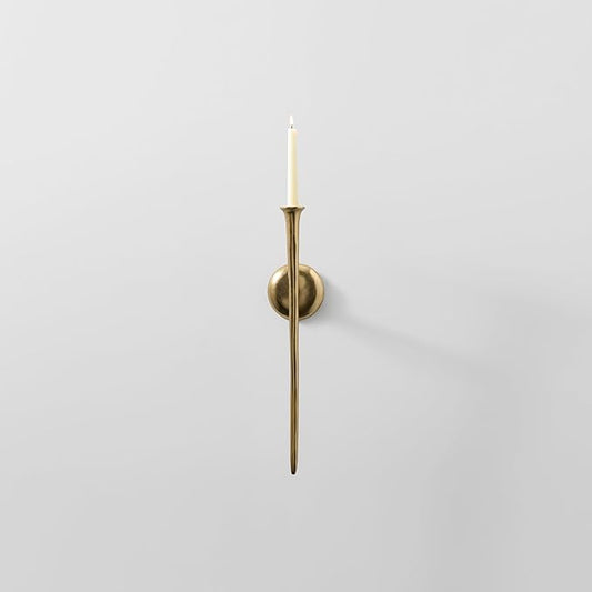 Aspar Wall Sconce, Modern Candle Holder with Elegant Hook Design, Versatile Decorative Lighting for Indoor Wall Decor and Ambiance Setting, Gold (Candle Not Included)