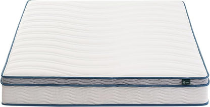 ZINUS 8 Inch Spring Sensation Hybrid Mattress [New Version], Queen, Fiberglass Free, Medium Firmness, Durable Support, Certified Safe Foams & Fabric, Mattress in A Box