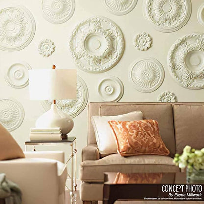 Ekena Millwork Bradford Ceiling Medallion, Platinum