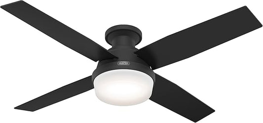 Hunter 52389 Dempsey Ceiling Fan 52 inches Matte Black