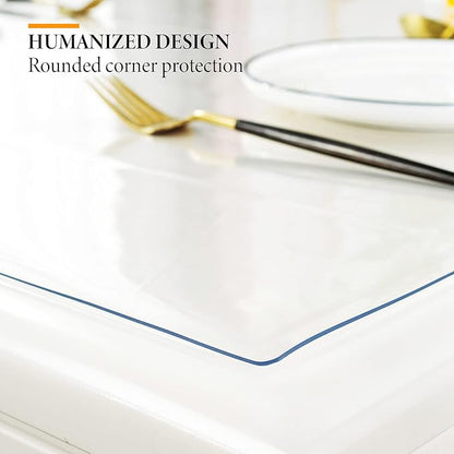 Deep Dream 1.5mm Clear Desk Cover Protector, 38×84 Inch Clear Desk Cover, Clear Desk Mat, Table Cover Tablecloth Protector Rectangle, Table Protector for Dining Room Table