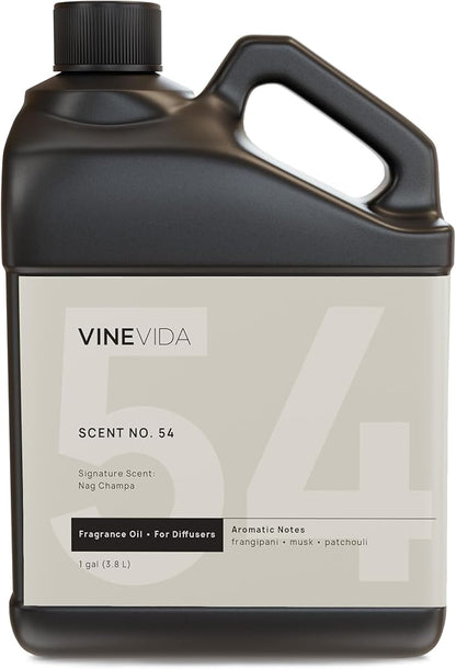VINEVIDA [128 Fl Oz] Nag Champa Fragrance Oil for Cold Air Diffusers, Essential Oils for Diffuser Oil Refill & Air Freshener Room Spray