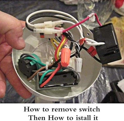 Ceiling Fan Switch ZE-268S6 3 Speed 4 Wire for Ceiling Fan Light Lamps and Wall Lights Pull Chain Switch Replacement On-Off with Pull Chain,1 Pack