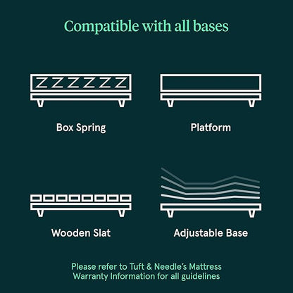Tuft & Needle Original Hybrid Medium Twin Mattress, Adaptive Foam, Individually-Wrapped Coils, Cooling Pressure Relief, 100 Night Trial, Fiberglass-Free, CertiPUR-US, 10-Year Limited Warranty