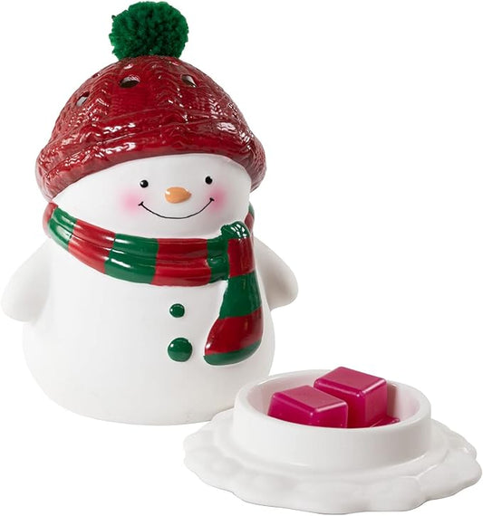 Scentsationals Wax Melt Warmer for Scented Wax Melts - Christmas Holiday Collection Jimbo Snowman - Candle Melter for Fragrance Cubes and Tarts