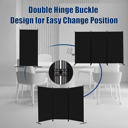 Room Divider 6FT Portable Room Dividers and Folding Privacy Screens, 102'' W Fabric Divider for Room Separation, 3 Panel Partition Room Dividers Freestanding Wall Divider Screen for Dorm Studio Office
