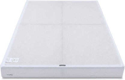 Amazon Basics Smart Box Spring Bed Base, 9-Inch Height Mattress Foundation, Tool-Free Easy Assembly, Queen, 79"L x 59.5"W x 9"H, White