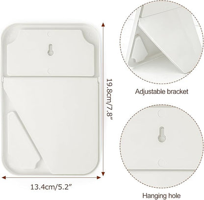 10Pcs Table Desk Vanity Makeup Mirror, 8-Inch Simple Portable Travel Mirror with Stand, Standing and Wall Hanging Dual-use White